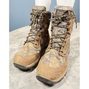 Rocky ProHunter Hunting Boots Mens 10.5 Wide Brown Camo Thinsulate Gore-Tex